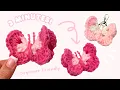 easy crochet butterfly keychain for BEGINNERS 5 MINUTES cute crochet tutorial step-by-step