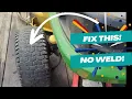 John Deere Riding Lawn Mower Front Wheel Alignment Issue - No Weld Easy Fix