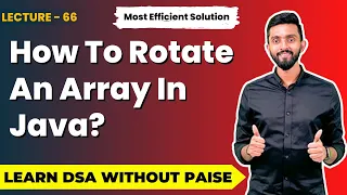 How To Rotate An Array In Java Array Rotation FREE DSA Course in JAVA Lecture 66