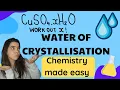Water of Crystallization Chemistry Grade 10-12