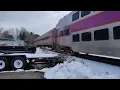 24 MBTA passenger train leaves Wachusett mass heading to Boston MA
