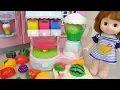 Download Lagu Baby Doli and fruit jelly juice maker toys baby doll play
