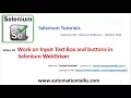 Selenium 18 - Work On Input Text Box And Buttons In Selenium Webdriver