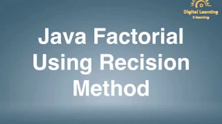 74 Java Factorial Using Recursion Method Online Training Download app from below link