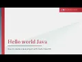 Hello world maven based Java project with IntelliJ Idea in 3mins