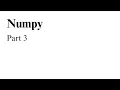 Data Science - Numpy