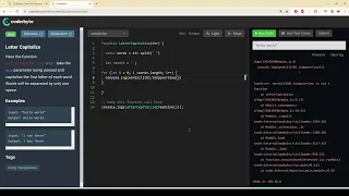 Coderbyte Letter Capitalize Easy Solution with JavaScript