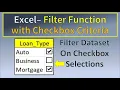 Excel Filter Function With Checkbox Criteria