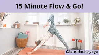 Download 15 MINUTE FLOW AND GO | SHORT, SWEET \u0026 ENERGISING VINYASA FLOW | Lauralouiseyoga MP3