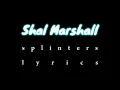 Shal Marshall - Splinters Lyrics