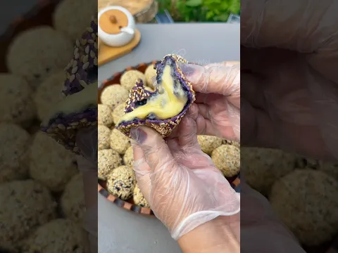 No Fry Cheesy Ube Buchi!💜👌🏻 #shortvideo #foryou