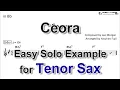 Ceora (Lee Morgan) - Easy Solo Example for Tenor Sax