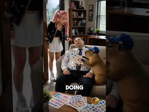 Capybara Gets Framed with Sticker Prank at School but the Truth Comes Out! 😱 #capybara