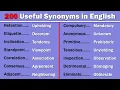 200 Useful Synonym Words in English Build up Your English Vocabulary