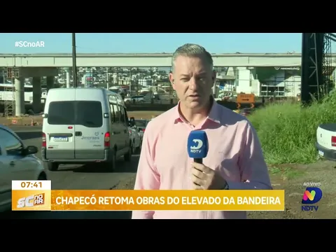 Obras do Elevado da Bandeira, em Chapecó, são retomadas nesta quarta-feira