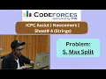 S Max Split ICPC Assiut Newcomers Sheet 4 Strings