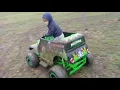 Quick Muddin in the 24v Grave Digger Power Wheels