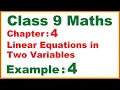 Example 4 Chapter 4 Linear Equations in Two Variables Ncert Maths Class 9