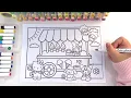 Coloring Sanrio Ice Cream Cart Satisfying Relaxing Art