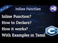 34 Inline Function in C in Tamil Tamil Pro Techniques