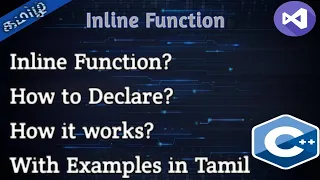 34 Inline Function in C in Tamil Tamil Pro Techniques