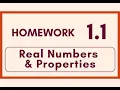 Homework 1 1 - Real Numbers and Properties