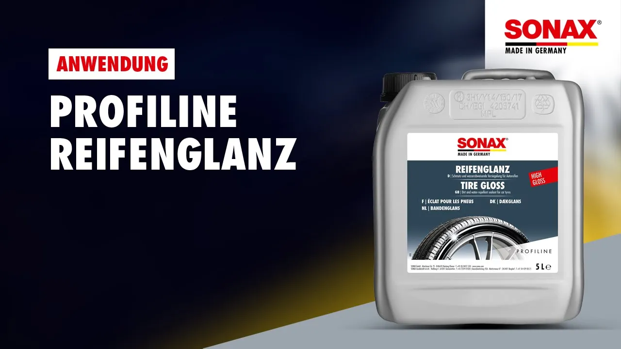 Anwendung SONAX PROFILINE Reifenglanz
