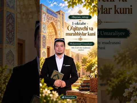 "1-oktabr -- O'qituvchi va murabbiylar kuni"