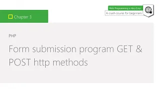 Form submission program in PHP - GET POST http methods