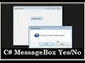 C Tutorial - Advance Custom MessageBox Yes or No