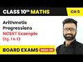 Arithmetic Progressions - NCERT Example Eg 1 and 2 Class 10 Maths Chapter 5 CBSE 2025-26