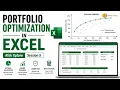 Portfolio Optimization in Excel Efficient Frontier GMVP Sharpe Ratio Step-by-Step RiskXplore
