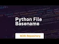 python file basename