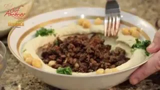 chef ammar cooking show hummus with mince beef and enricos ghee 