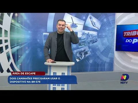 Área de escape: dois caminhões precisaram usar o dispositivo na BR-376