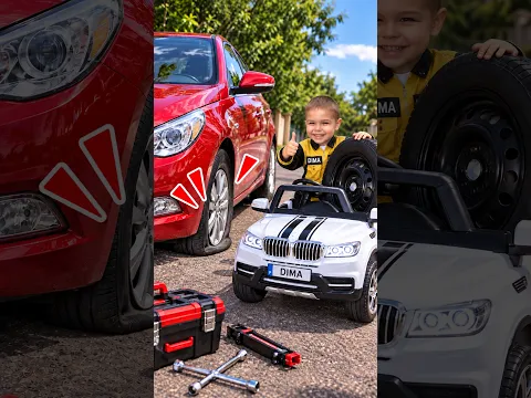 Pneu sobressalente entregue! Dima começa o conserto! 🔧🚗