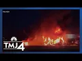 Fiery semi crash shuts down parts of Wisconsin highway