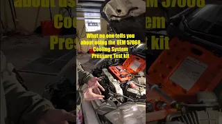 Details on using the OEM 57068 Cooling System Vacuum Test kit