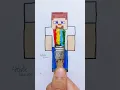 Minecraft Steve colored brush satisfying art