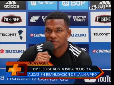 Emelec se alista para recibir a Aucas en reanudación de la Liga Pro