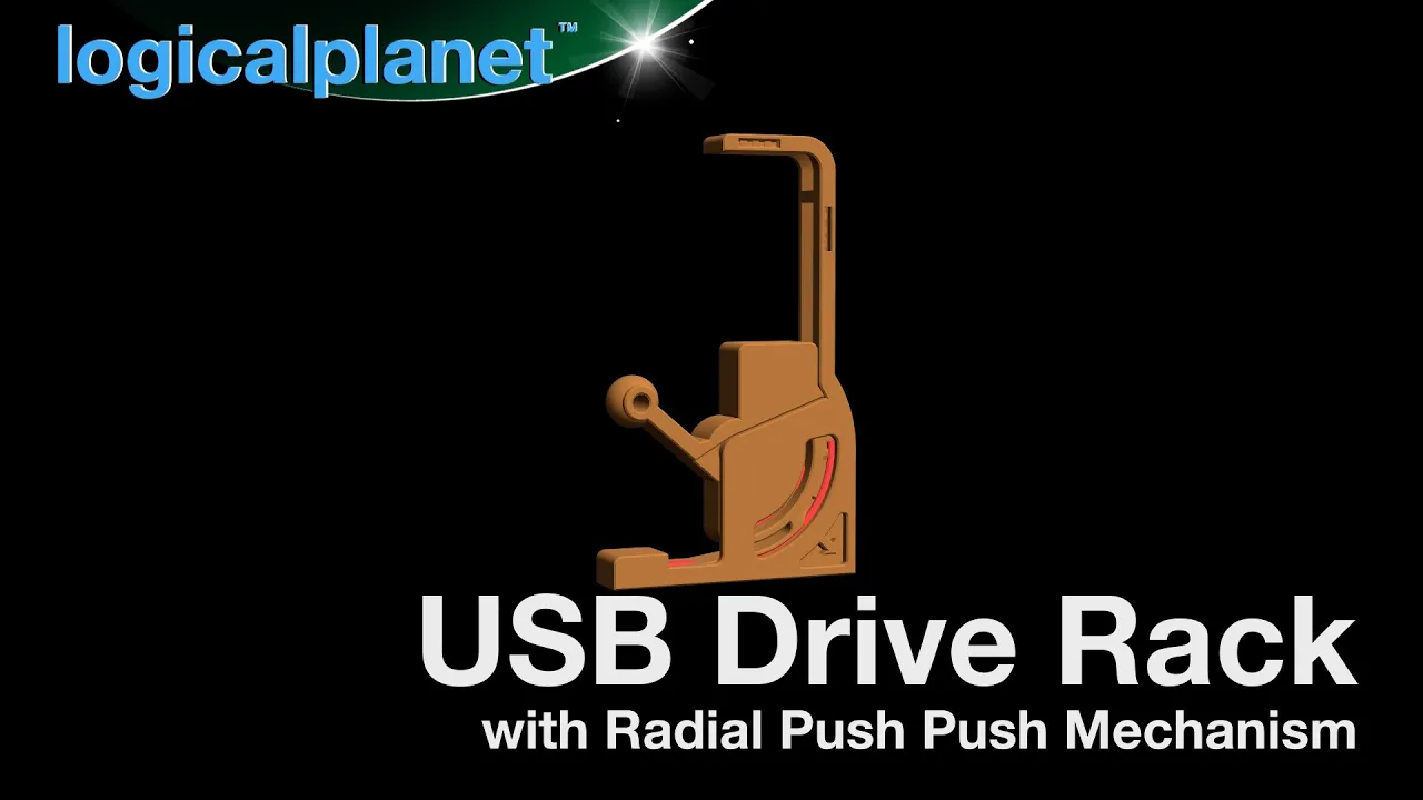USB Drive Storage Rack (Modular, Push to Open)