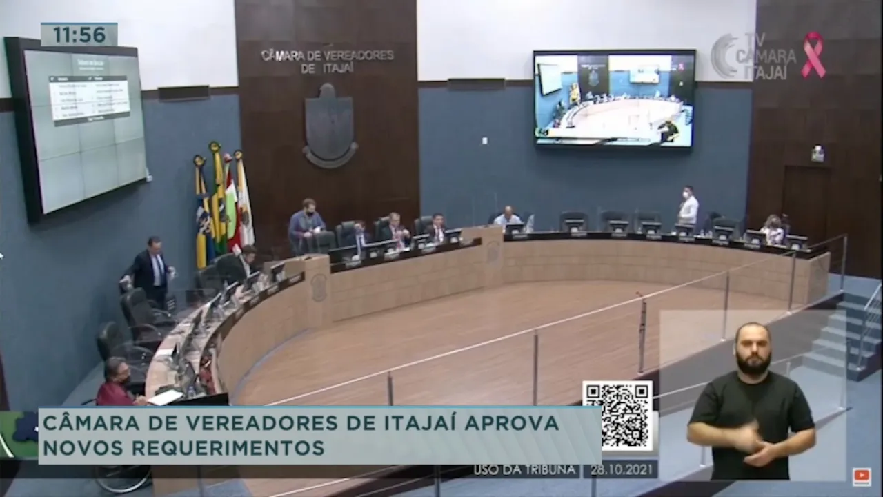 Câmara de vereadores de Itajaí aprova novos requerimentos