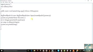 Java Program to Convert Binary Number to Decimal