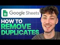 How to Remove Duplicates in Google Sheets 2026 Updated Tutorial