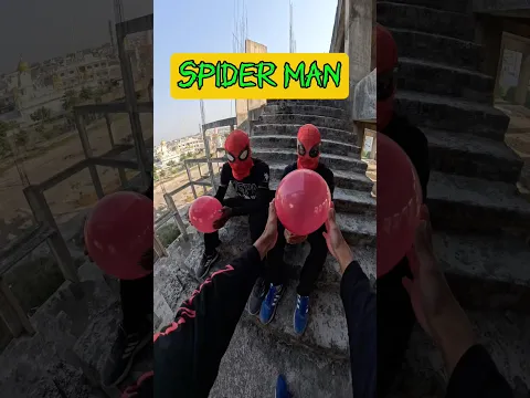 Spider man started crying. #xrun #parkour #trending #song #shorts #viralvideo #balloon #pov