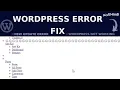 Unable To Add A New In WordPress Problem Fix WordPress Error