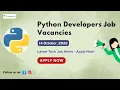 Kickstart Your Career in Python Development Big Companies Hiring Python Developers 2025