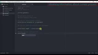 Python 2 7 Obtaining information about current process Tutorial 5 Scripting with python