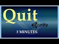 Unity3D Tutorial Unity How To Make a Quit Button in 3 MINUTES - ColorCode