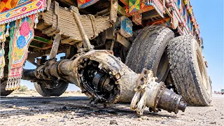 Heavy Load Destroyed This Truck’s Rear Axle | Roadside Breakdown Repair